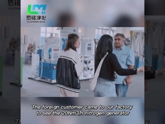 Yabancı müşteri 20Nm3/h azot jeneratörü görmek için fabrikaya geldi